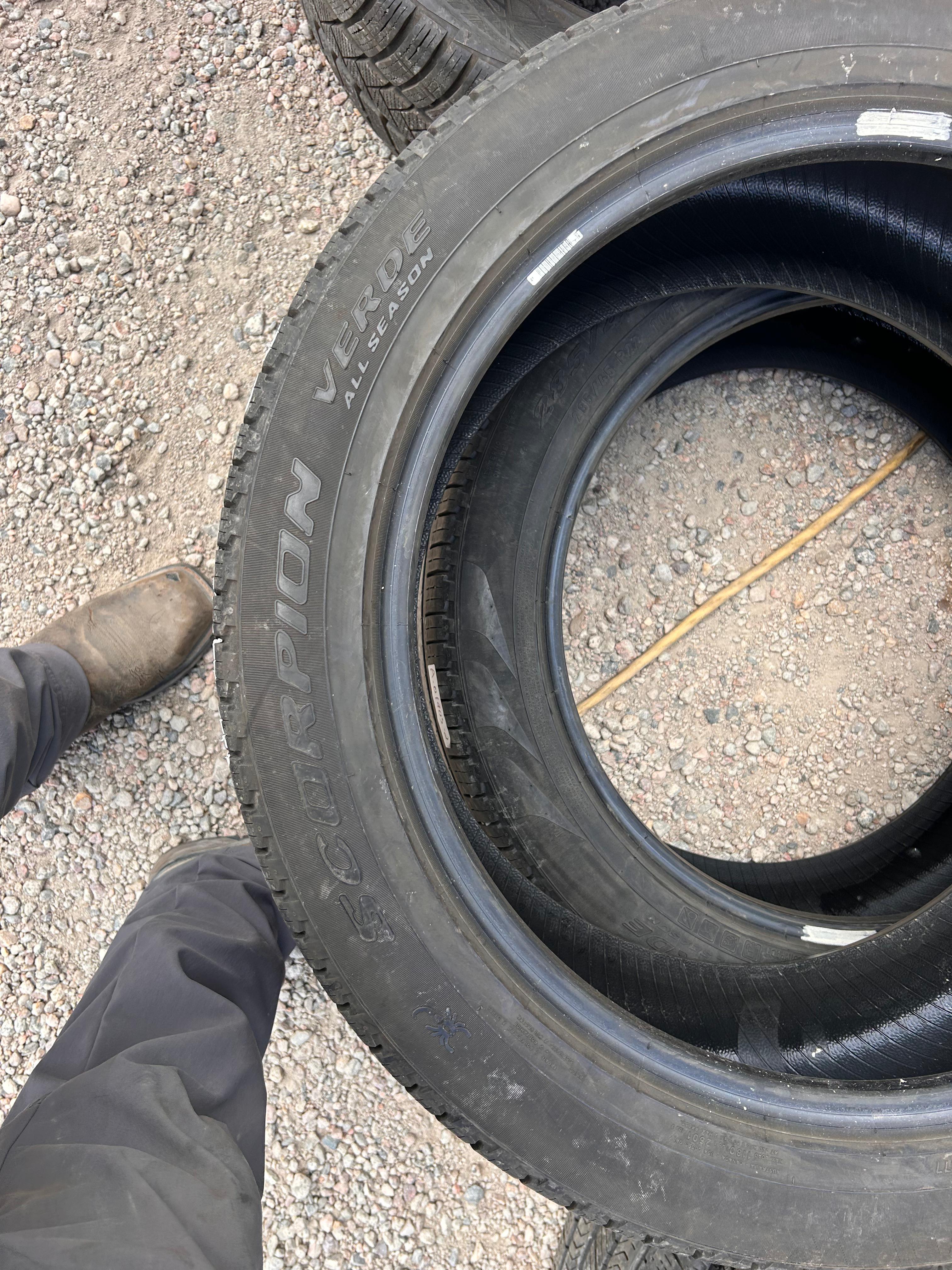 285/45R22 Pair (2 Used Tires) Pirelli Scorpian Verde