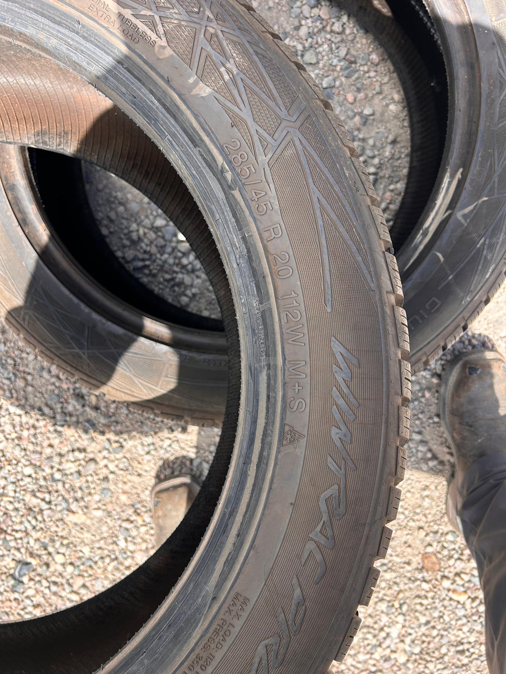 285/45R20 Pair (2 Like New Tires) Vredestein Wintrac Pro