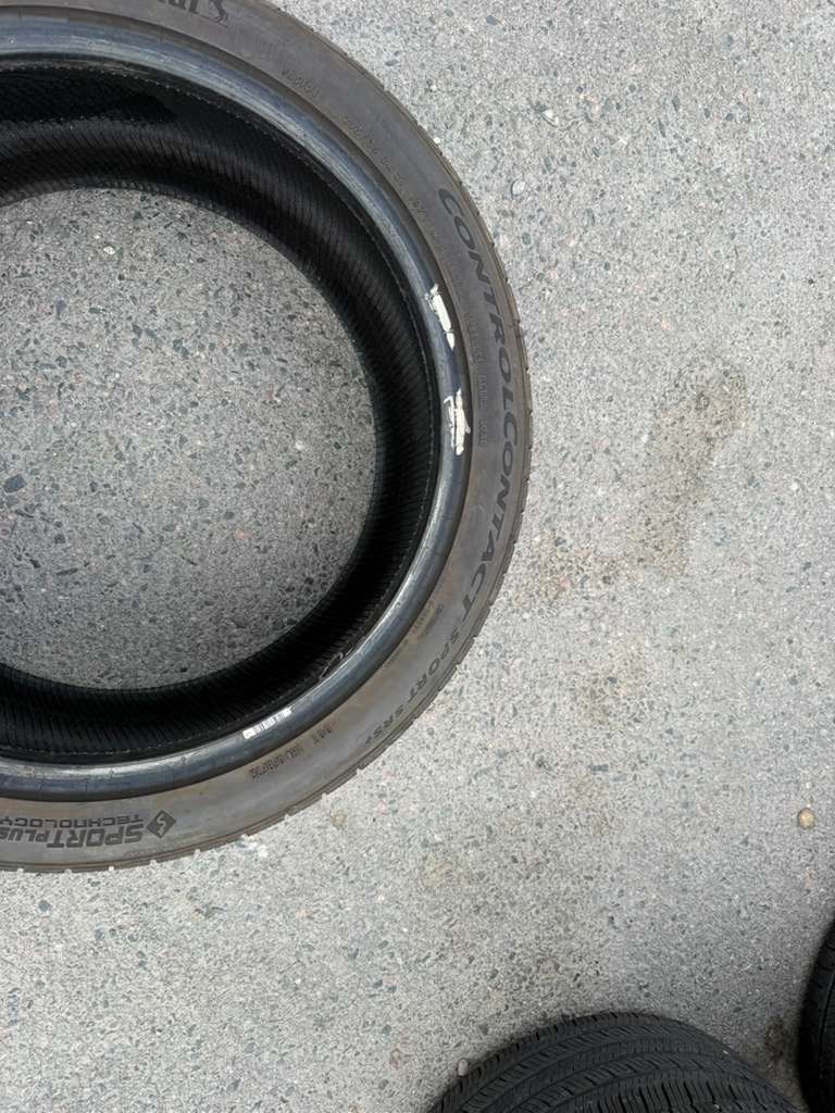 295/35R21 Single (1 Used Tires) Continental Control Contact Sport SRS+