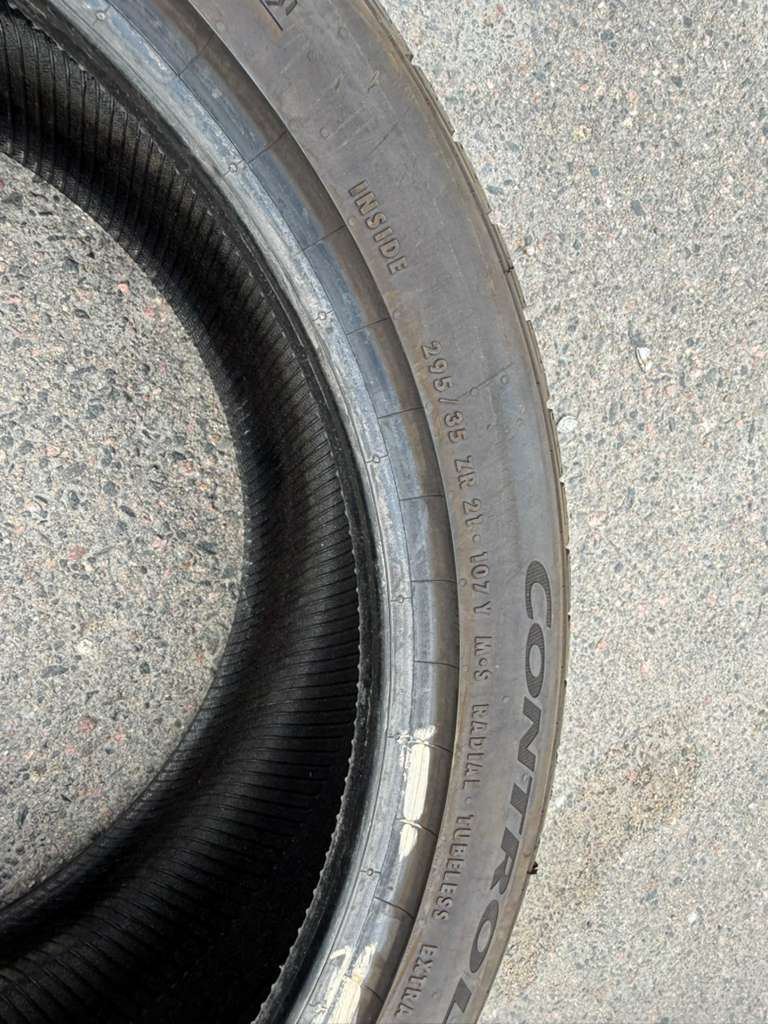295/35R21 Single (1 Used Tires) Continental Control Contact Sport SRS+
