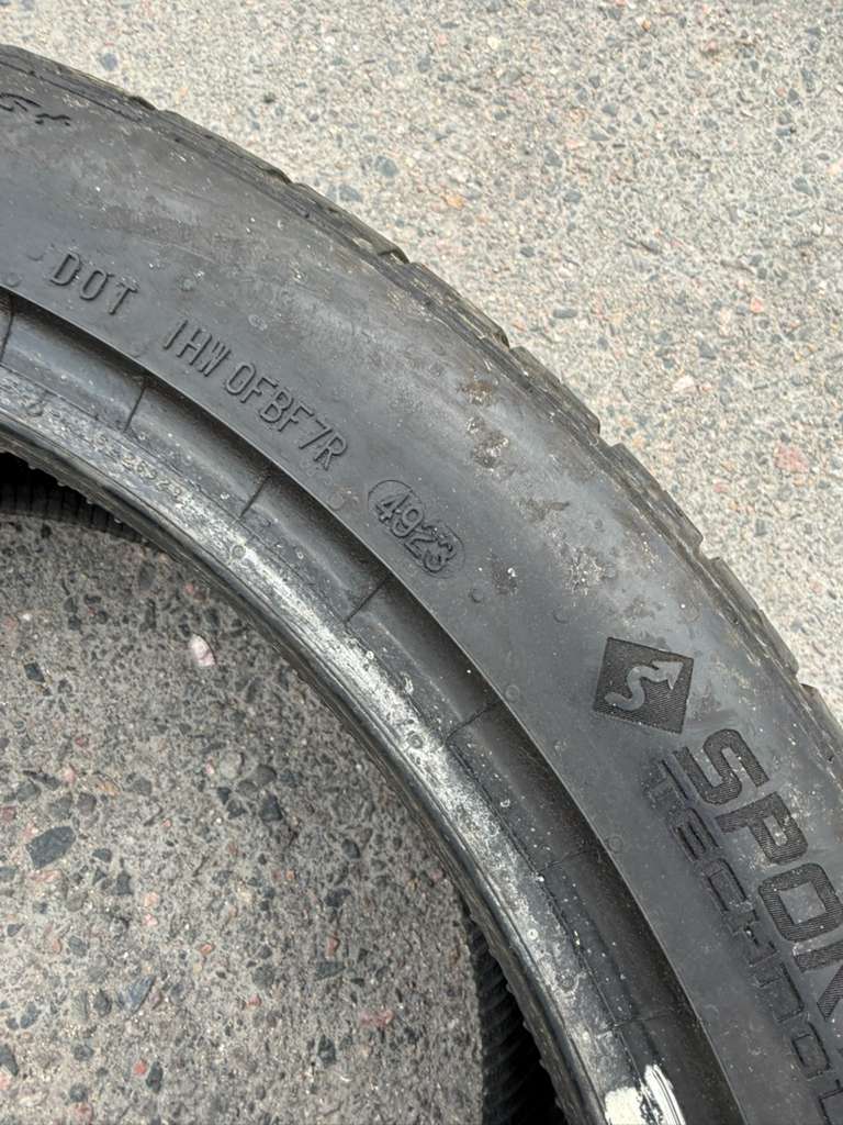 295/35R21 Single (1 Used Tires) Continental Control Contact Sport SRS+