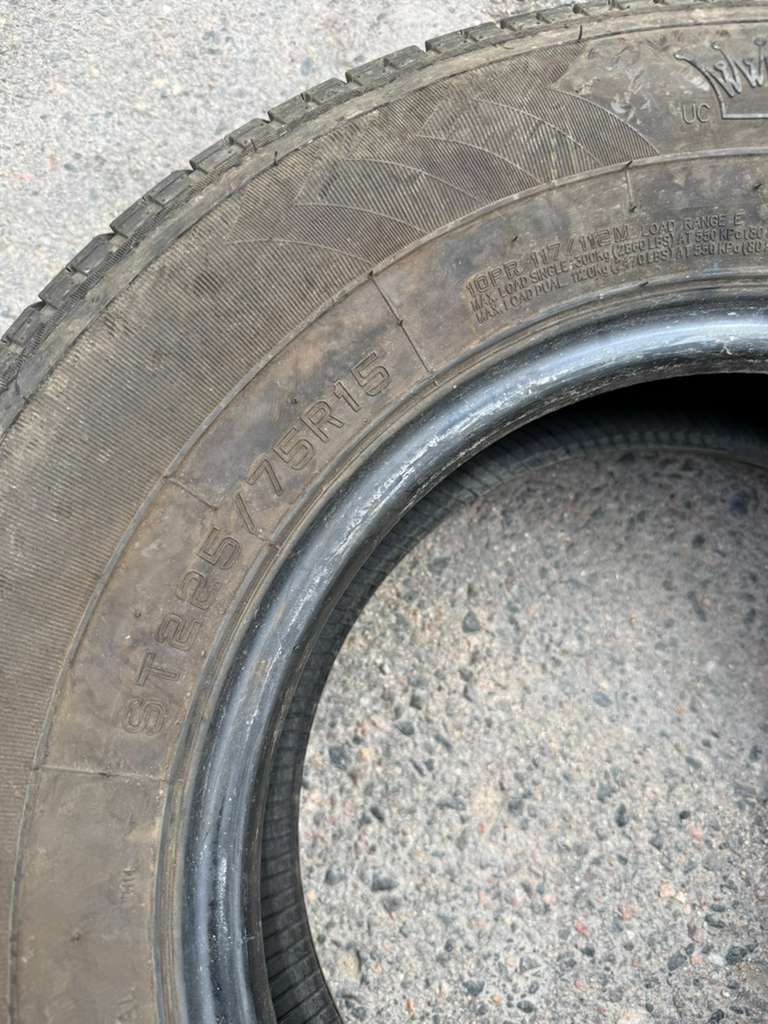 ST225/75R15 Single (1 Used Tires) Trailer King ST Radial