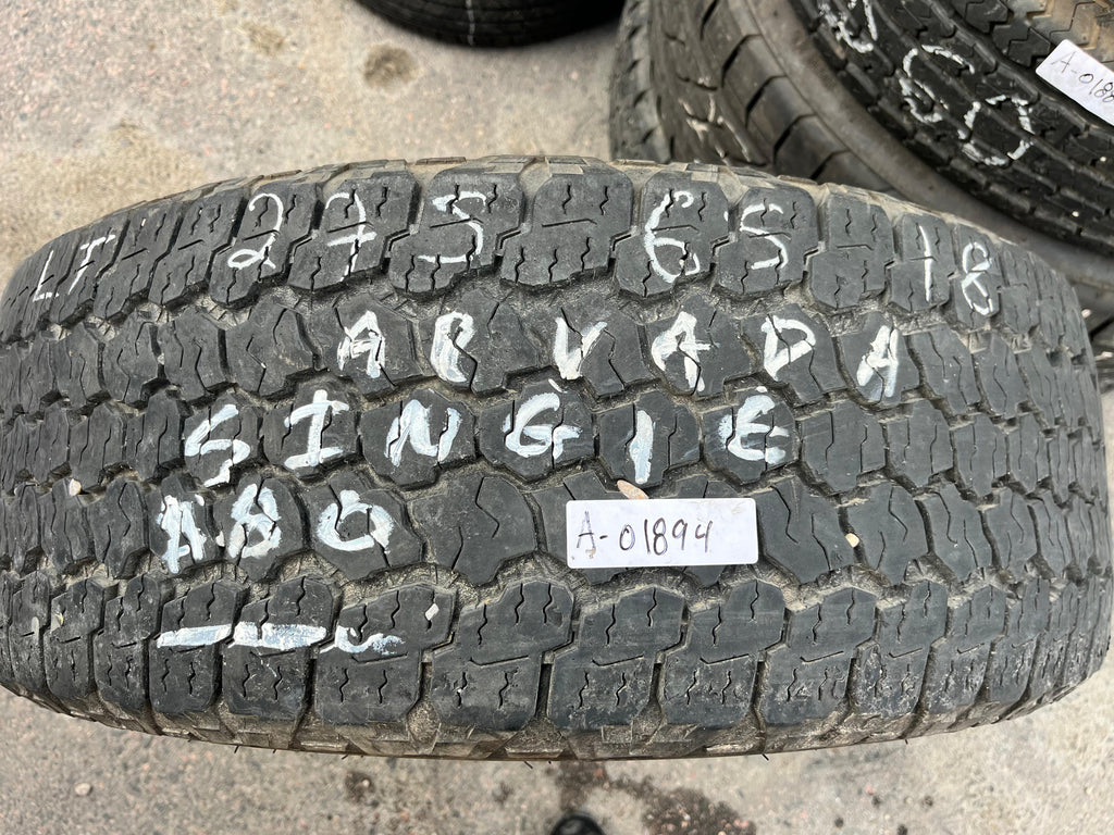 LT275/65R18 Single (1 Used Tire) Goodyear Wrangler Adventure
