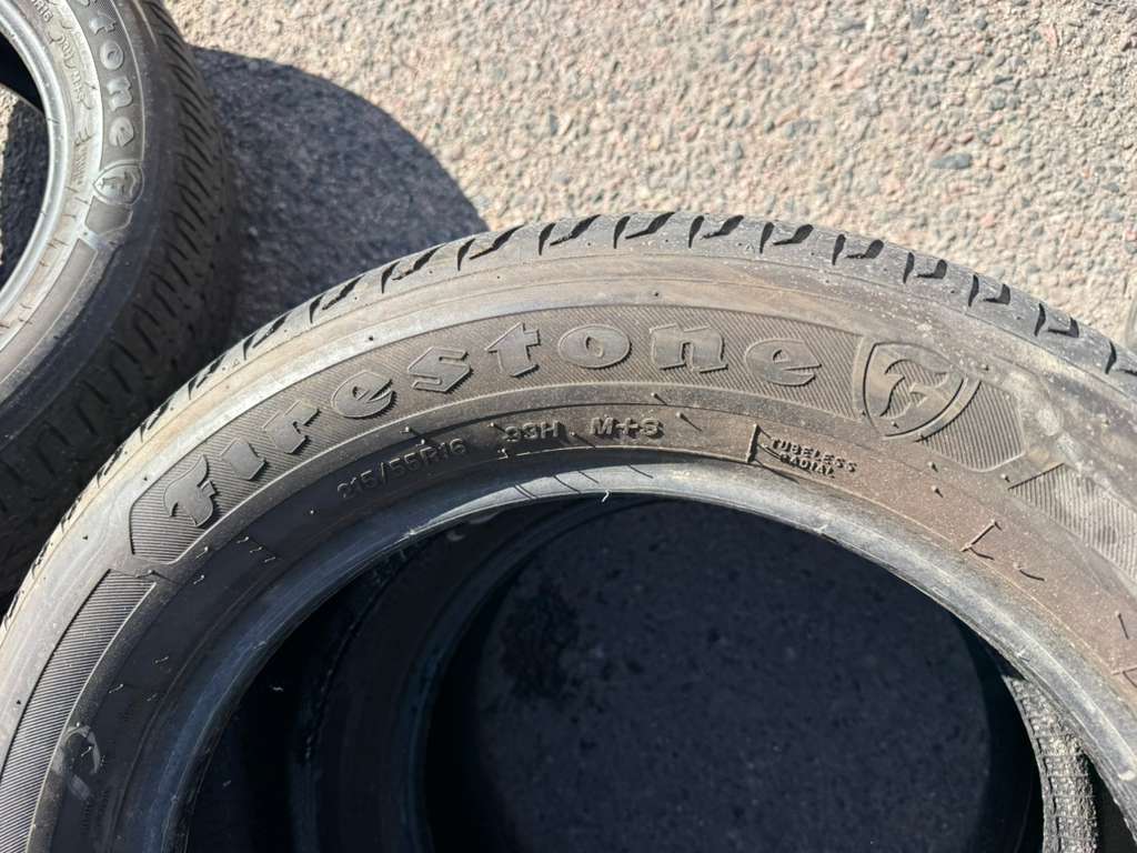 215/55R16 Pair (2 Used Tires) Firestone Champion