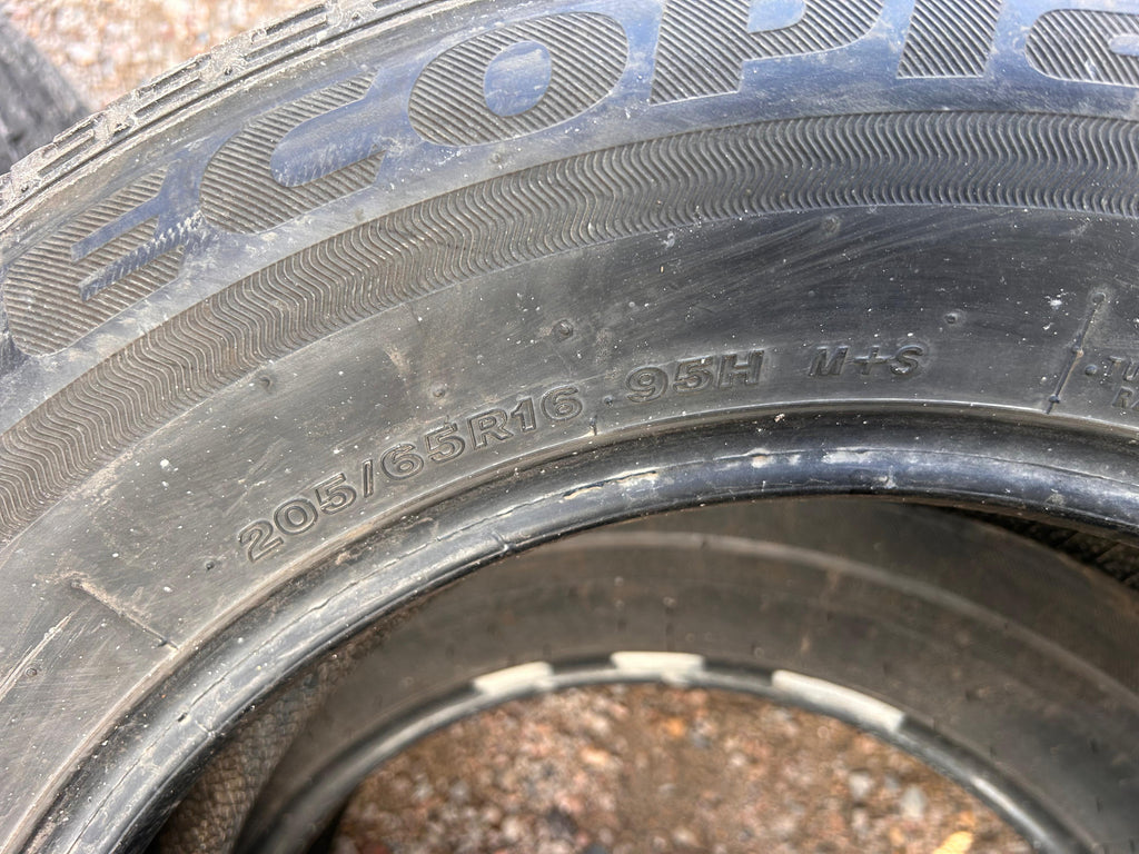 205/65R16 Pair (2 Used Tires) Bridgestone Ecopia EP422+