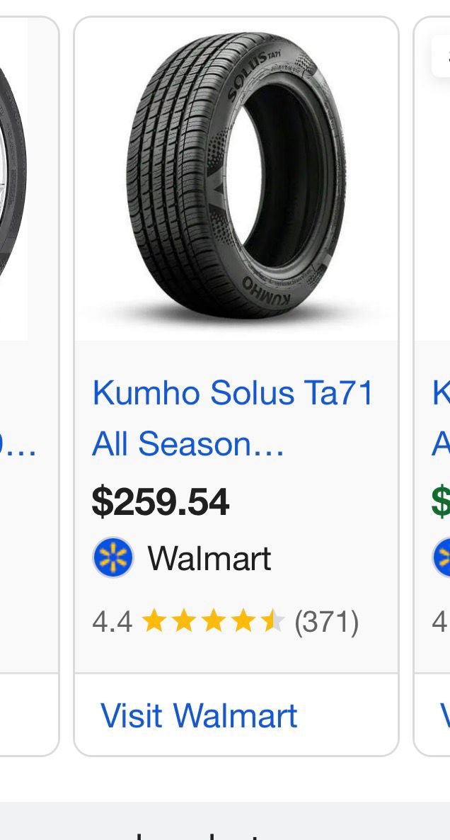 245/40R19 Set (4 Brand New Tires) Kumho Solus TA71