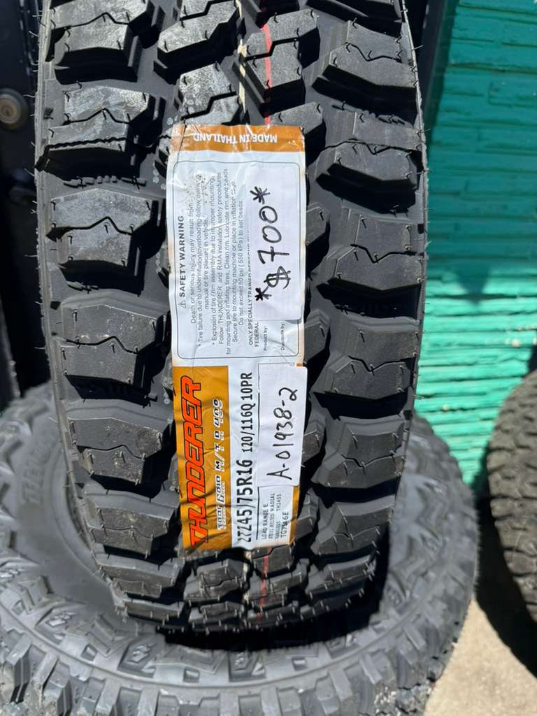 LT245/75R16 Set (4 Brand New Tires) Thunderer Trac Grip M/T