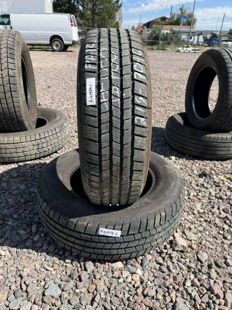 215/70R16Pair (2 Used Tires) Michelin Defender LTX