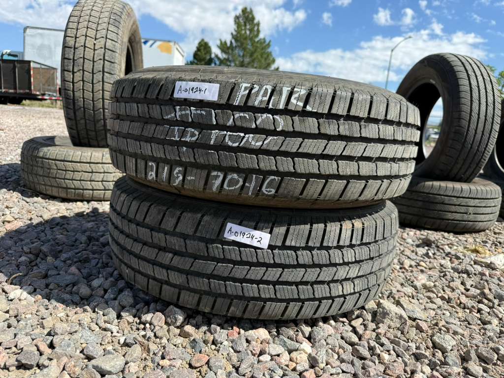 215/70R16Pair (2 Used Tires) Michelin Defender LTX