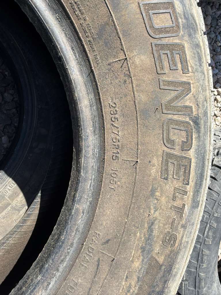 235/75R15 Pair (2 Used Tires) Caldera Confidence LT-S