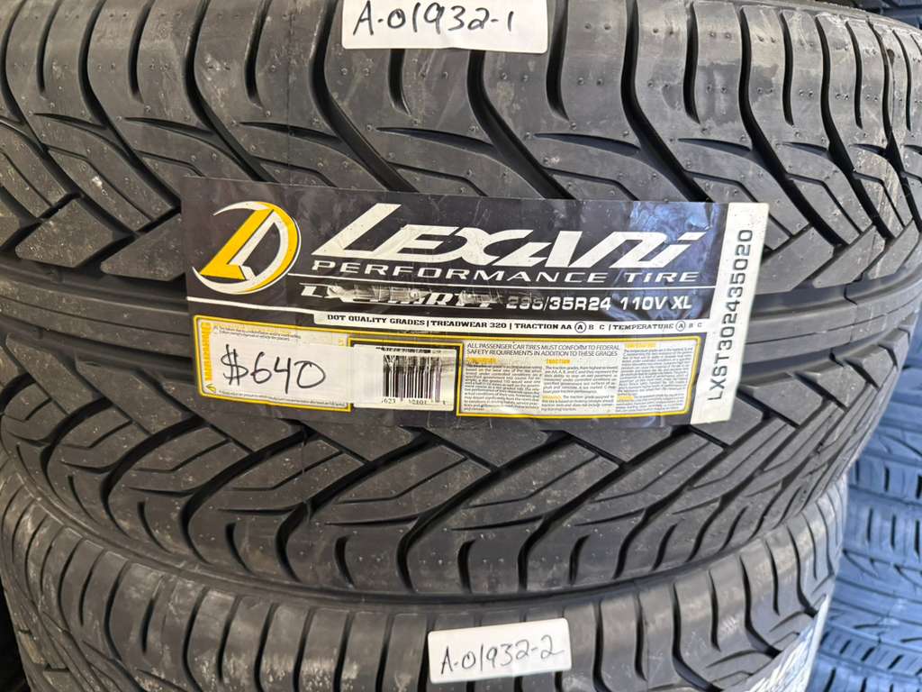 295/35R24 Set (4 Brand New Tires) Lexani LX-Thirty