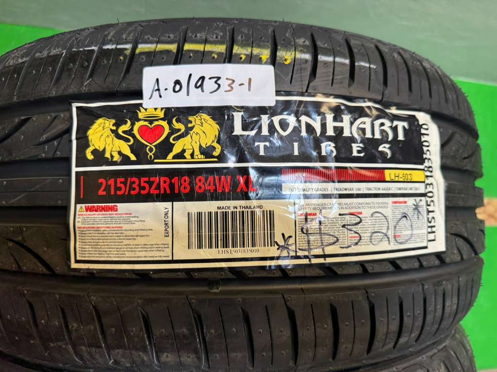 215/35R18 Set (4 Brand New Tires) Lionhart LH-503