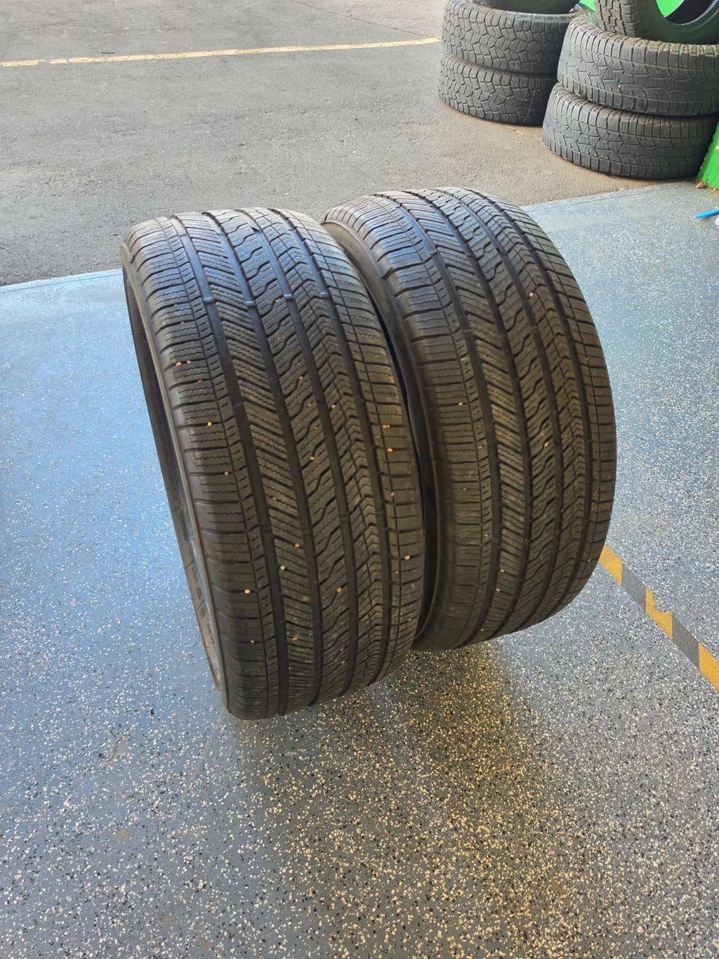 285/45R21 Pair (2 Used Tires) Bridgestone Alenza Sport