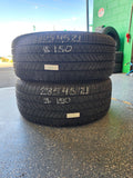 285/45R21 Pair (2 Used Tires) Bridgestone Alenza Sport