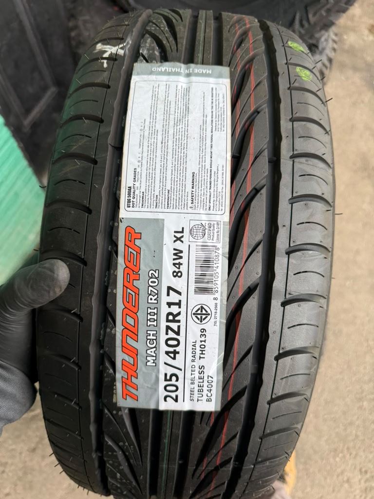 205/40R17 Set (4 Brand New Tires) Thunderer March 3