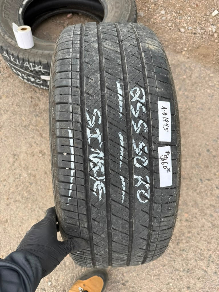 255/50R20 Single (1 Used Tire) Bridgestone Alenza Sport AS