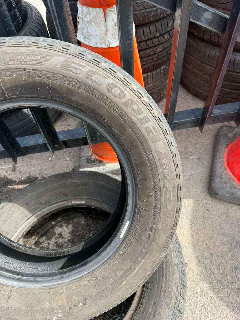 215/60R15 Pair (2 Used Tires) Bridgestone Ecopia El422