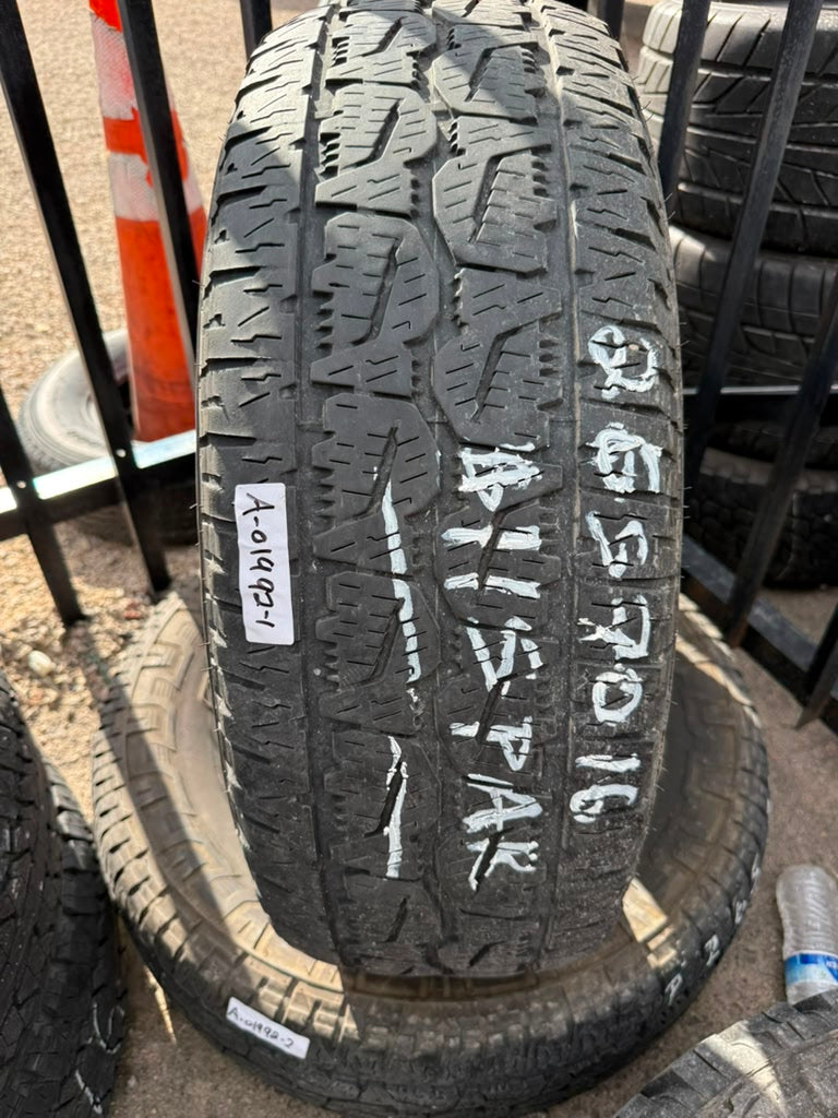 265/70R16 Pair (2 Used Tires) Bridgestone Dueler AT