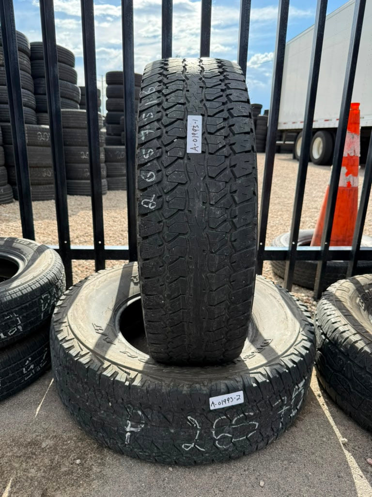 265/75R16 Pair (2 Used Tires)  Firestone Destination AT