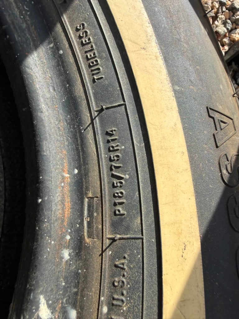 185/75R14 Pair (2 Used Tires) Steel Belted Radial Assurance