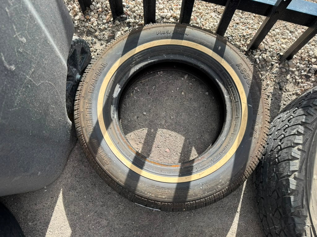 185/75R14 Pair (2 Used Tires) Steel Belted Radial Assurance