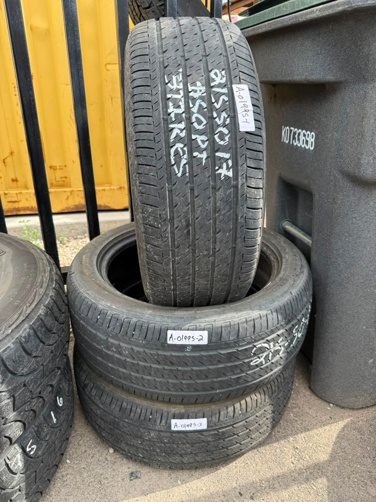 215/50R17 (3 Used Tires) Firestone All Season