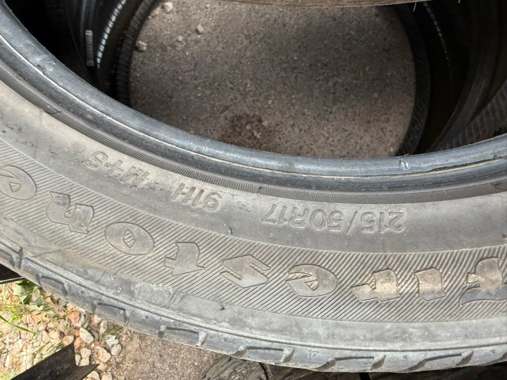 215/50R17 (3 Used Tires) Firestone All Season