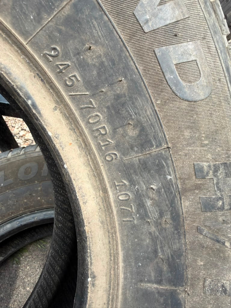 245/70R16 Pair (2 Used Tires) Linglong Crosswind