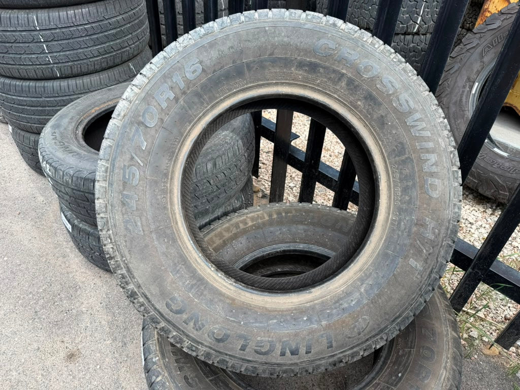 245/70R16 Pair (2 Used Tires) Linglong Crosswind