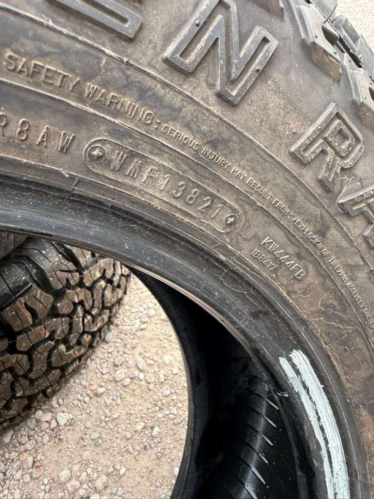 LT245/70R17 Single (1 Used Tire) Mazama Open Range SQM3