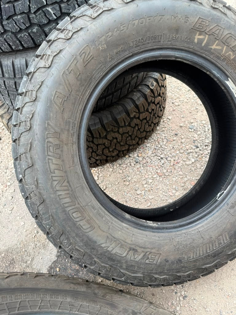 LT245/70R17 Single (1 Used Tire) Dean Tires Back Country AT2