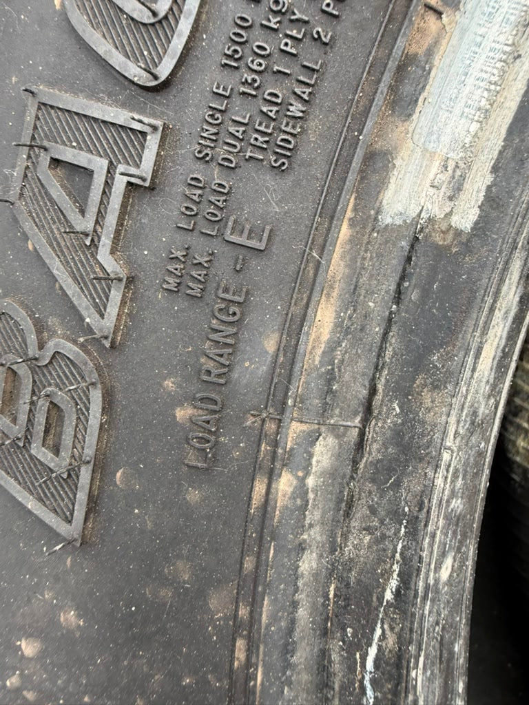LT285/55R20 Single (1 Used Tire) Dean Tires Back Country AT2