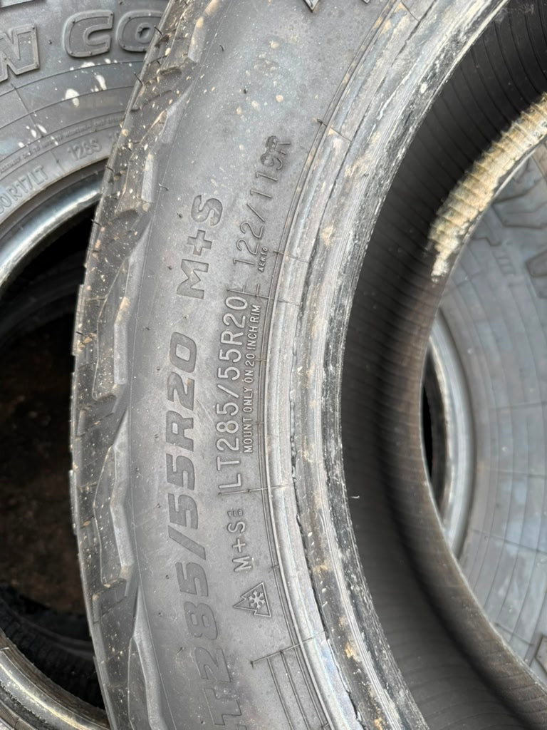 LT285/55R20 Single (1 Used Tire) Dean Tires Back Country AT2