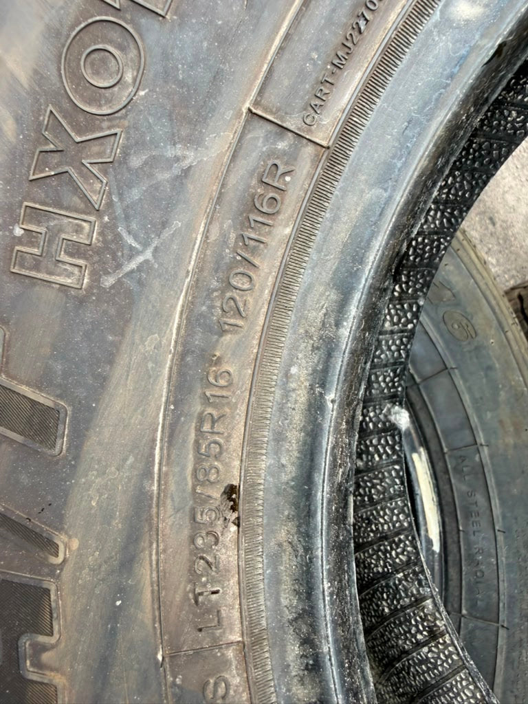 LT235/85R16 Single (1 Used Tire) Road X RX Quest HT HX01