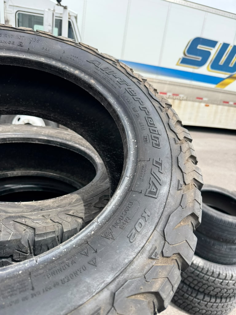 LT225/65R17 Set (4 Used Tires) Bfgoodrich All Terrain K02