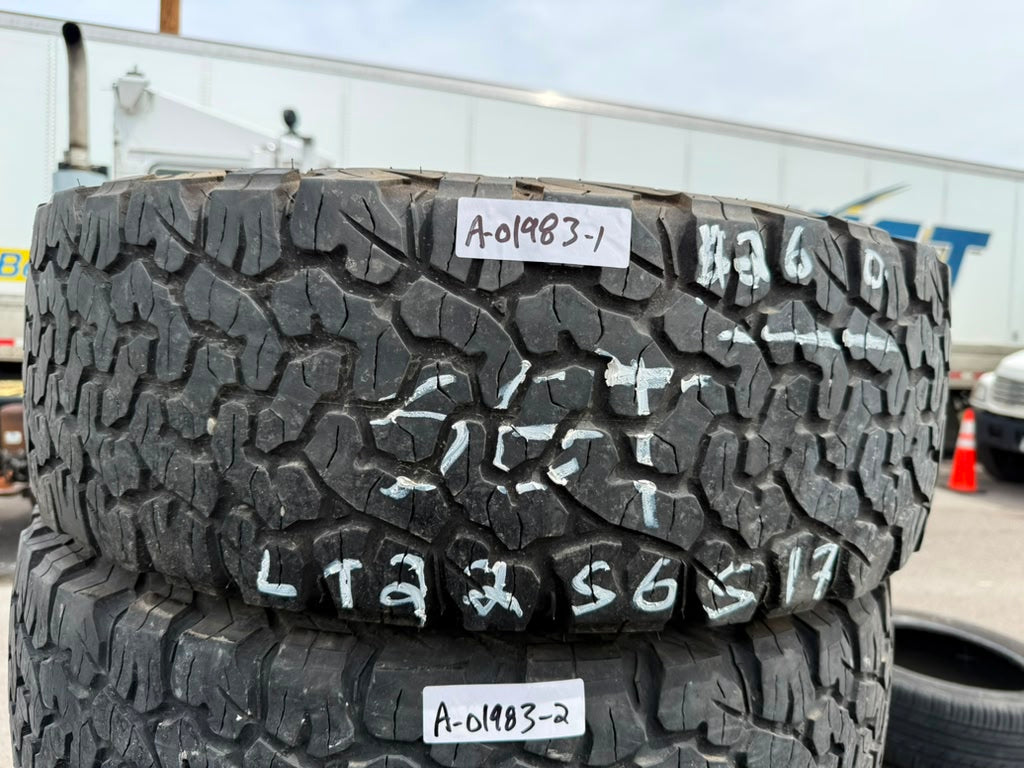 LT225/65R17 Set (4 Used Tires) Bfgoodrich All Terrain K02