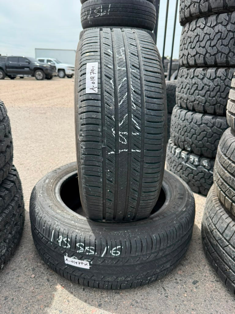 195/55R16 Pair (2 Used Tires) Michelin Premier AS