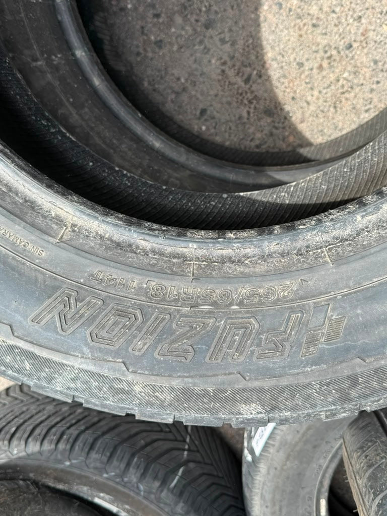 265/65R18 Pair (2 Used Tires) Fuzion