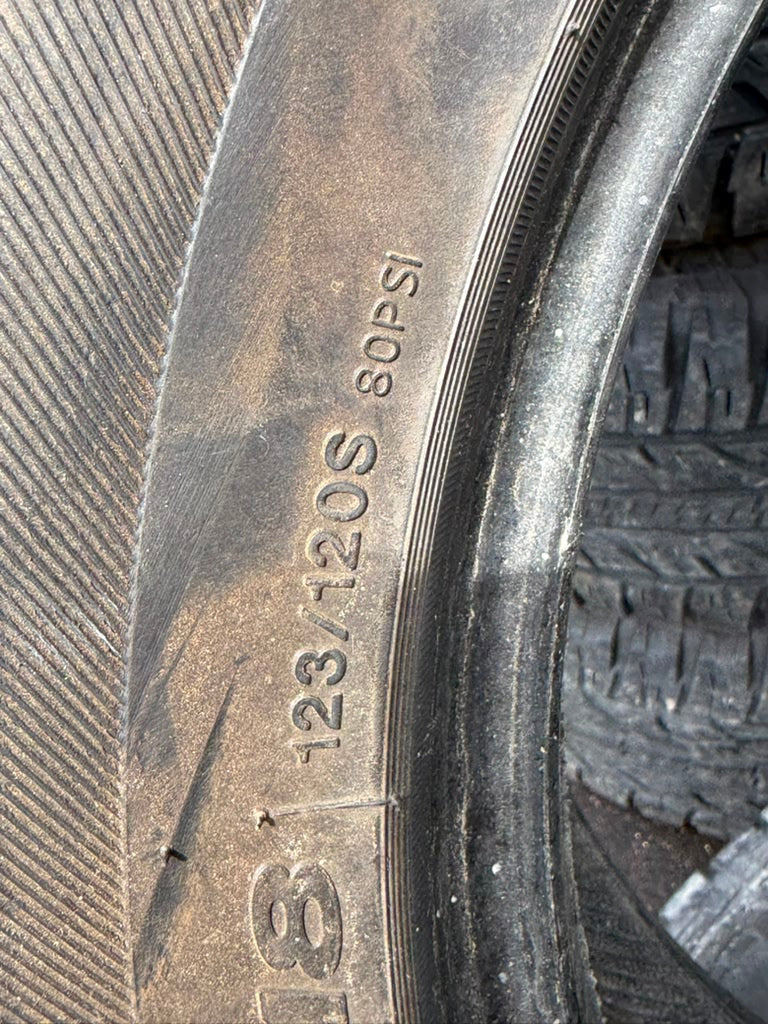 LT275/65R18 Pair (2 Used Tires) Hankook Dynapro ATM