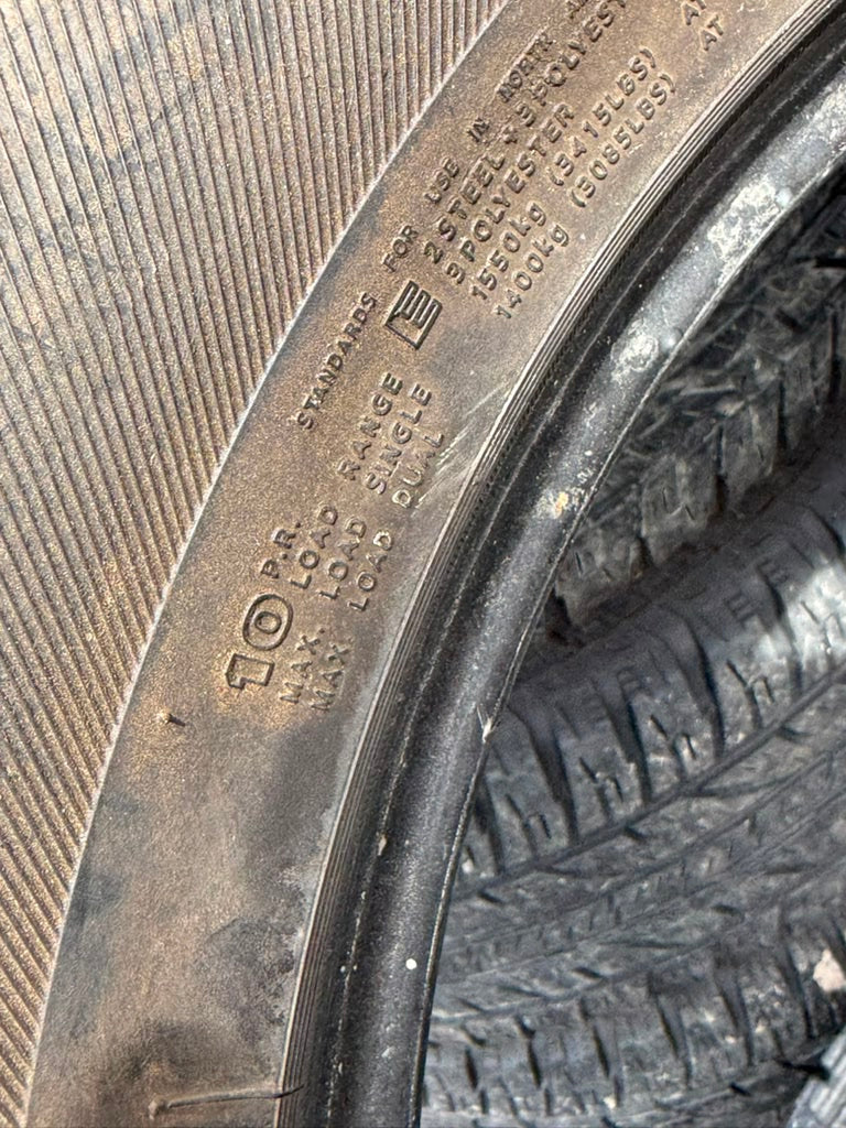LT275/65R18 Pair (2 Used Tires) Hankook Dynapro ATM