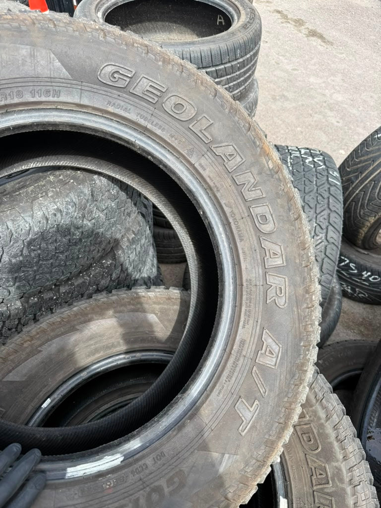 265/70R18 Set (4 Used Tires) Yokohama Geloandar AT
