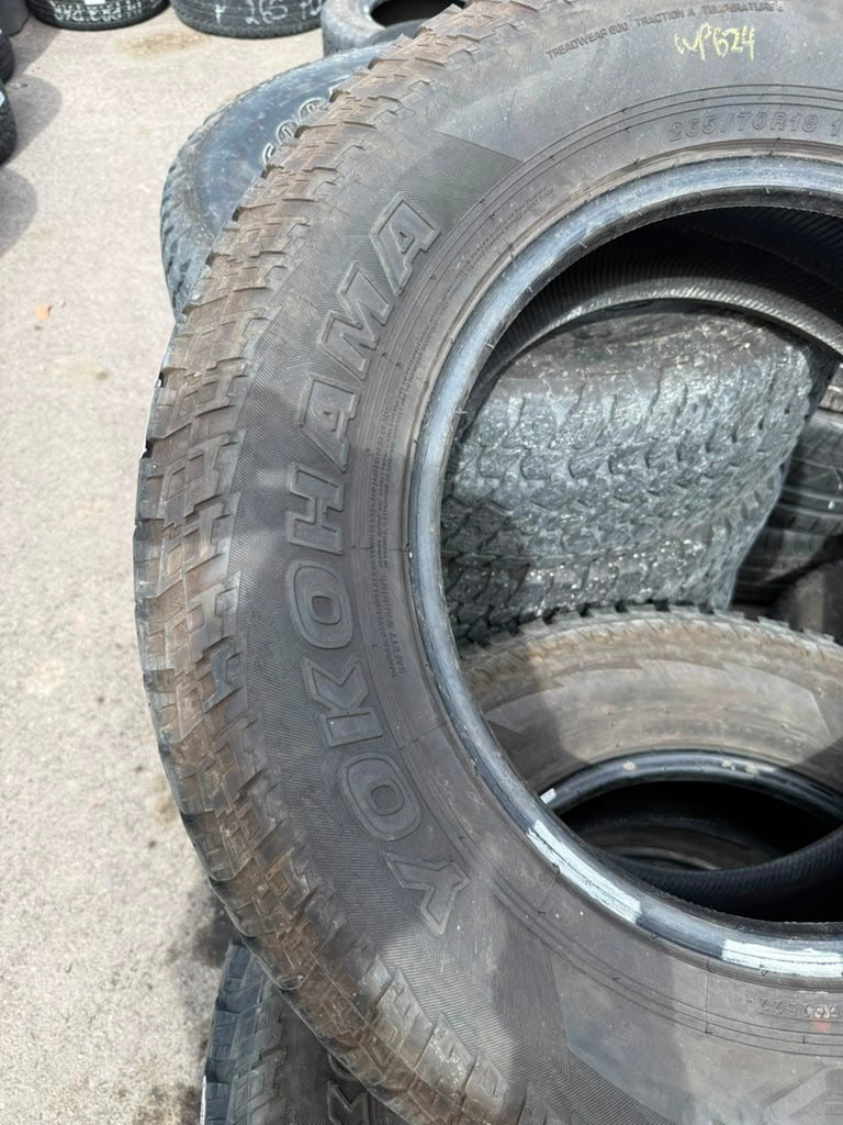 265/70R18 Set (4 Used Tires) Yokohama Geloandar AT