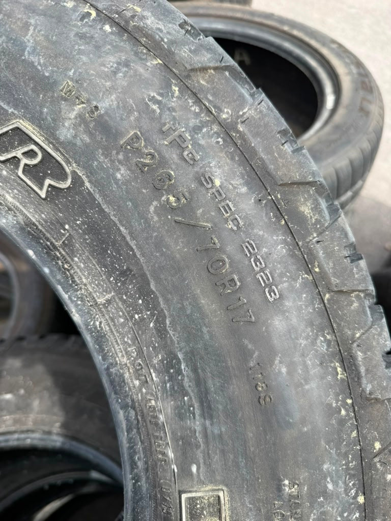 265/70R17 Set (4 Used Tires) Goodyear Wrangler