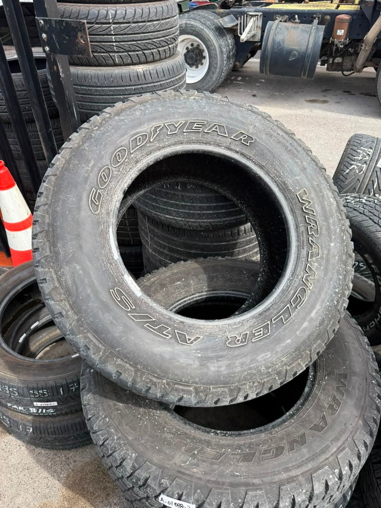 265/70R17 Set (4 Used Tires) Goodyear Wrangler