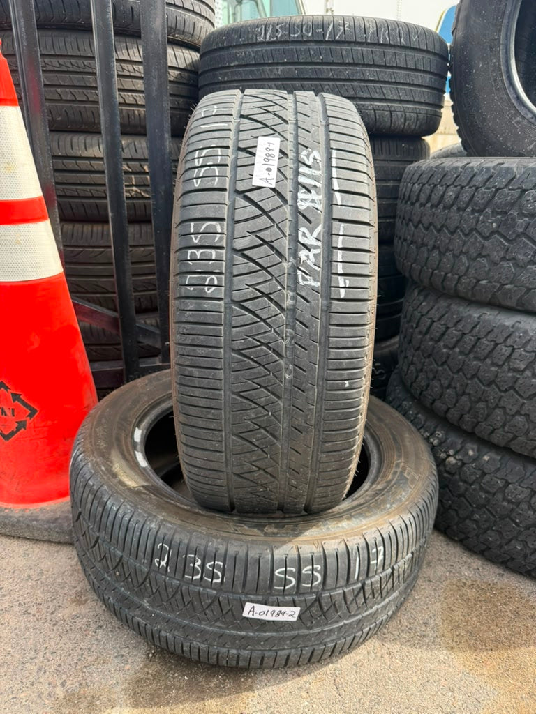 235/55R17 Pair (2 Used Tires) Falken Ziex ZE960