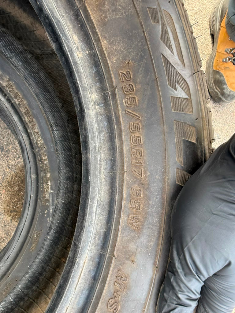 235/55R17 Pair (2 Used Tires) Falken Ziex ZE960