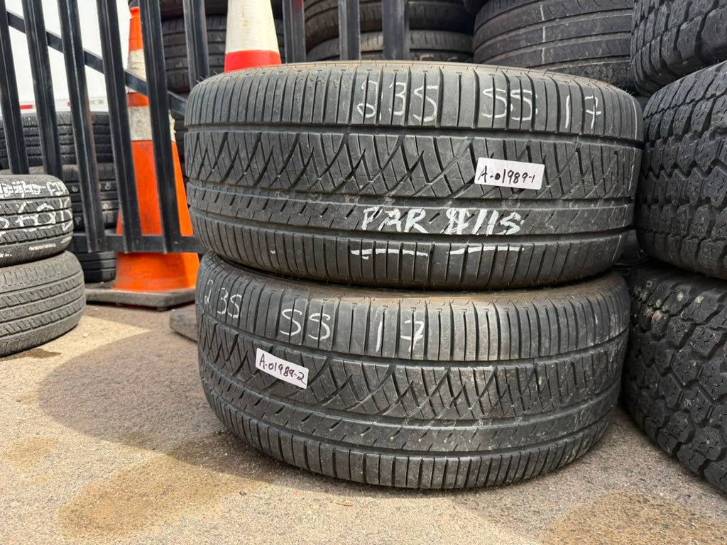 235/55R17 Pair (2 Used Tires) Falken Ziex ZE960