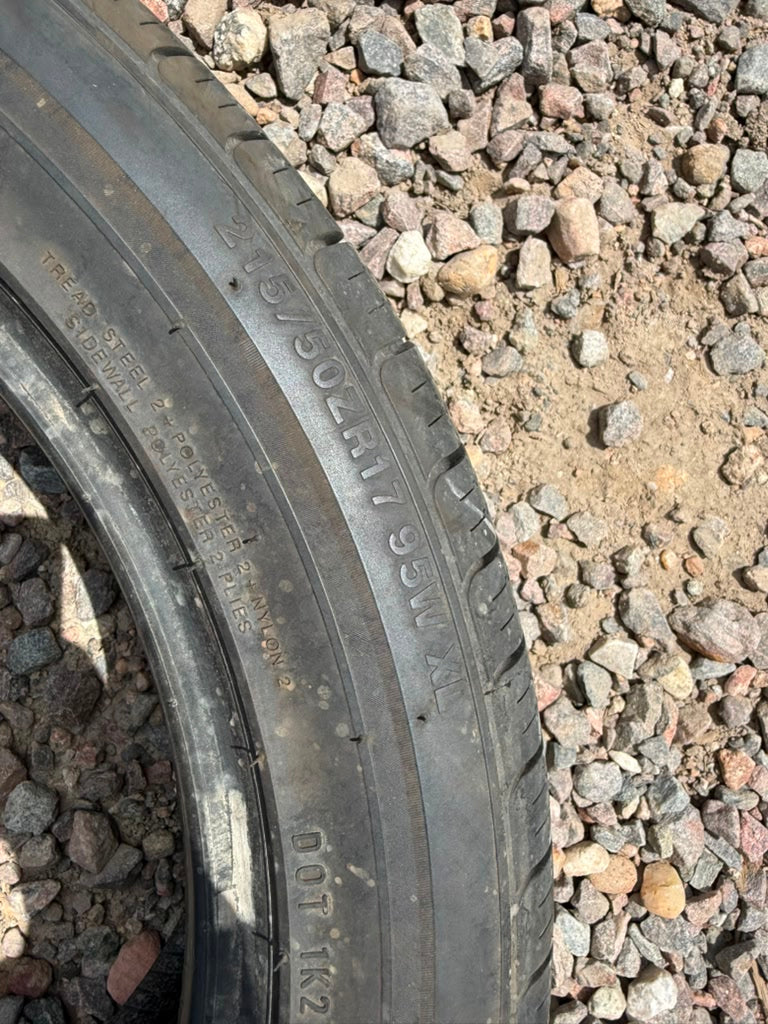 215/50R17 Single (1 Like New Tire) Kumho Ecsta LX