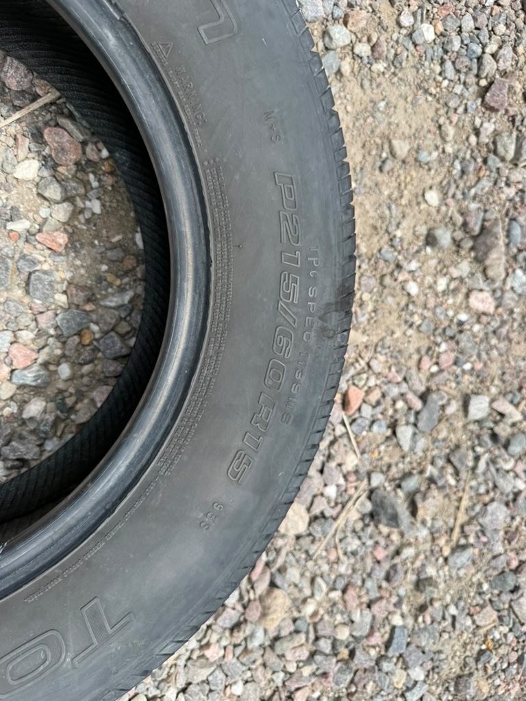 215/60R15 Single (1 Used Tire) Bfgoodrich Touring T/A