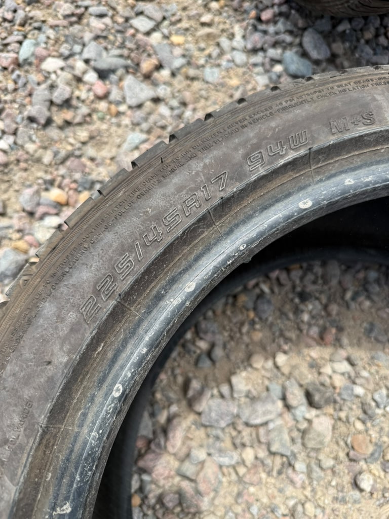 225/45R17 Single (1 Like New Tire) Sumitomo HTR AS PO3